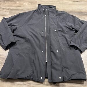 Zara Cotton Zip Up Snap Jacket Large Pockets Dark Gray Men’s Medium NWOT